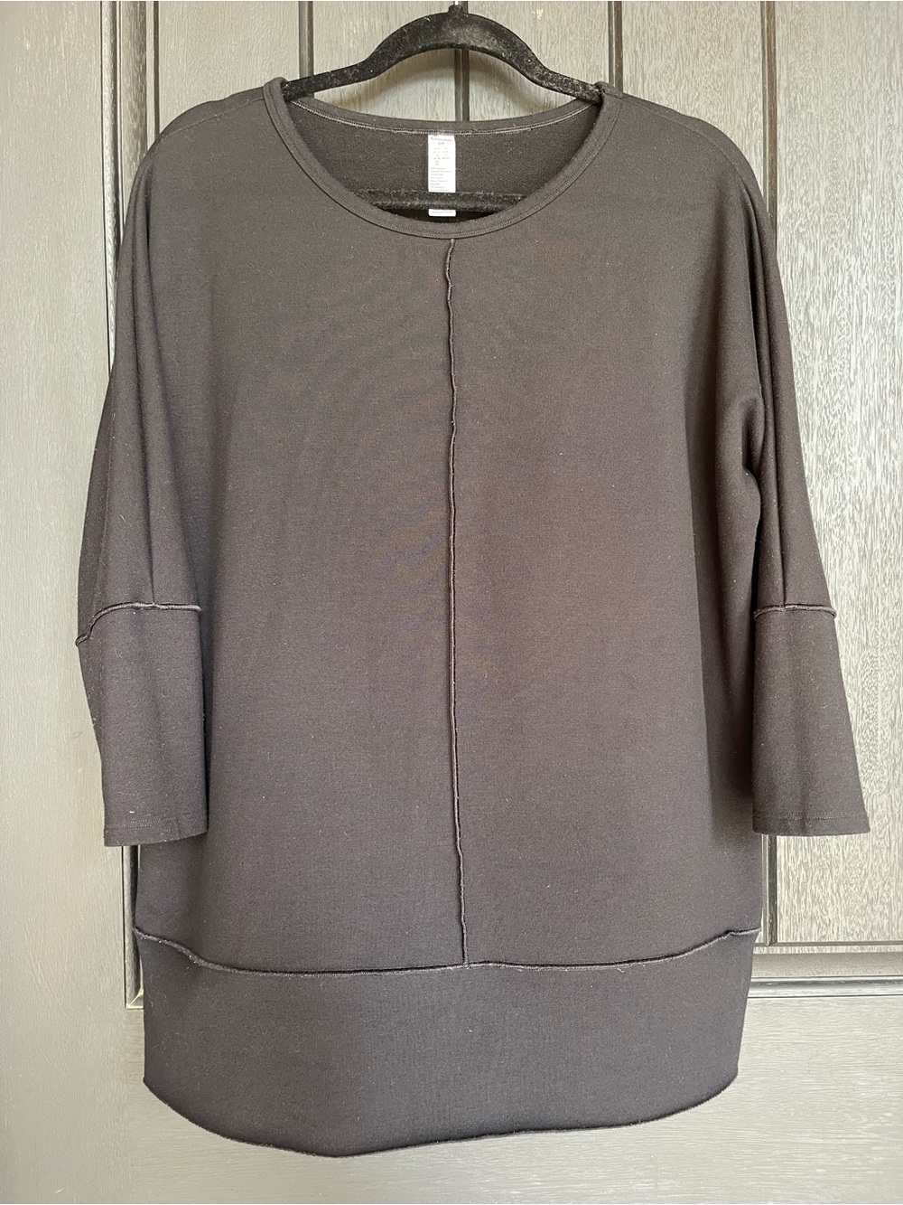 SPANX Black Oversized Seam-Detail Pullover